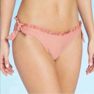 Xhilaration Mauve Ruffles and Bows Swim Bottoms